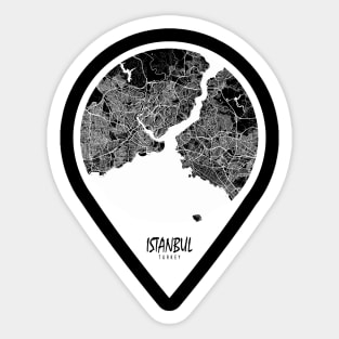 Istanbul, Turkey City Map - Travel Pin Sticker